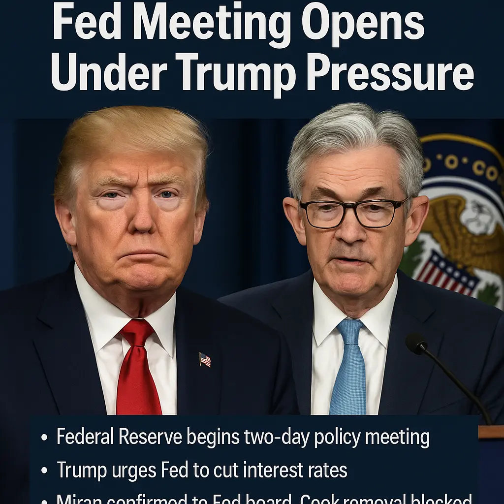 Fed Meeting Opens Under Trump Pressure: What’s Going On