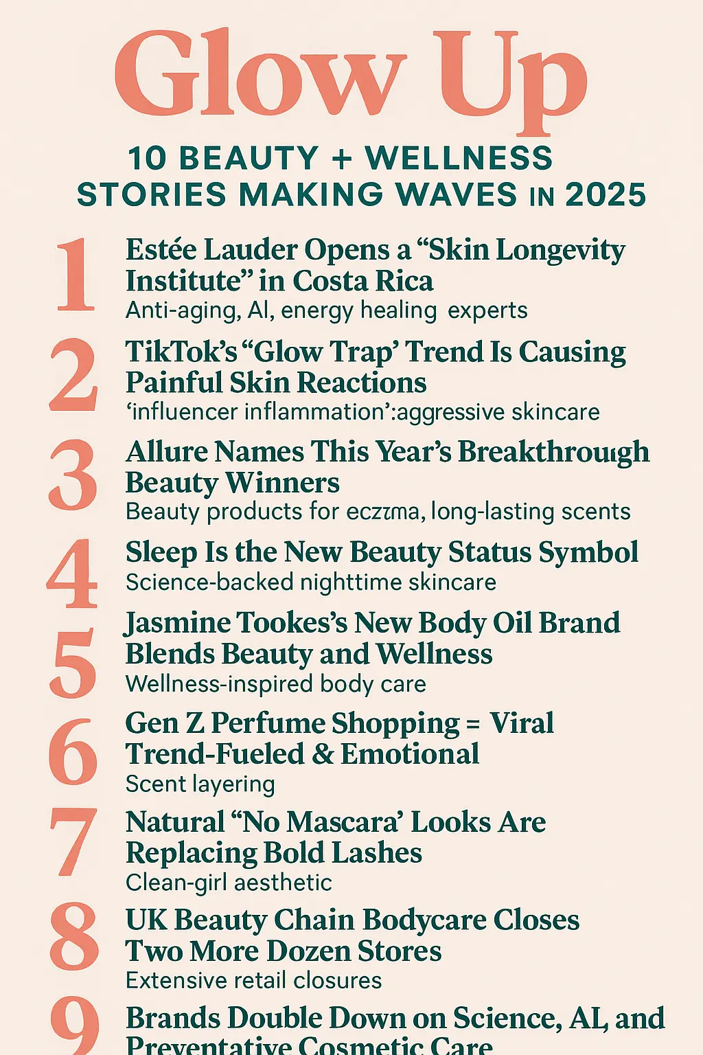 Glow Up: 10 Beauty + Wellness Stories Making Waves in 2025