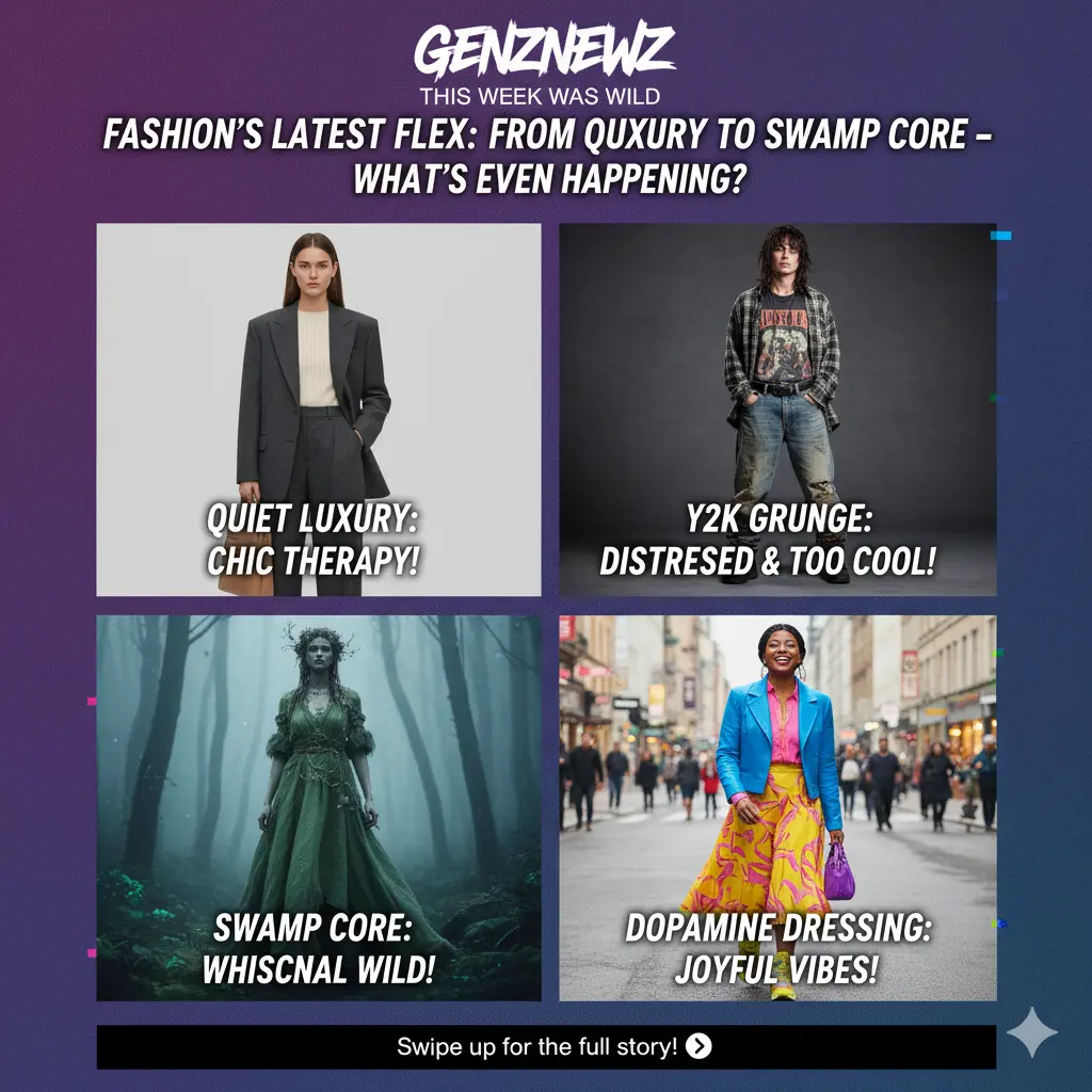 Fashion's Latest Flex: From Quiet Luxury to Swamp Core – What's Even Happening?!