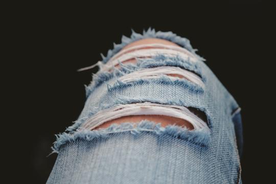 Visible Mending Turns Ripped Jeans Into a Style Statement